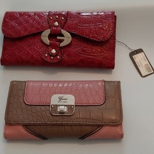 Guess wallets red and pink/gray new, like new